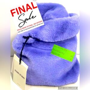 BNWT Stand Studio Faux Fur Lilac Market Tote SO INCREDIBLY SOFT!